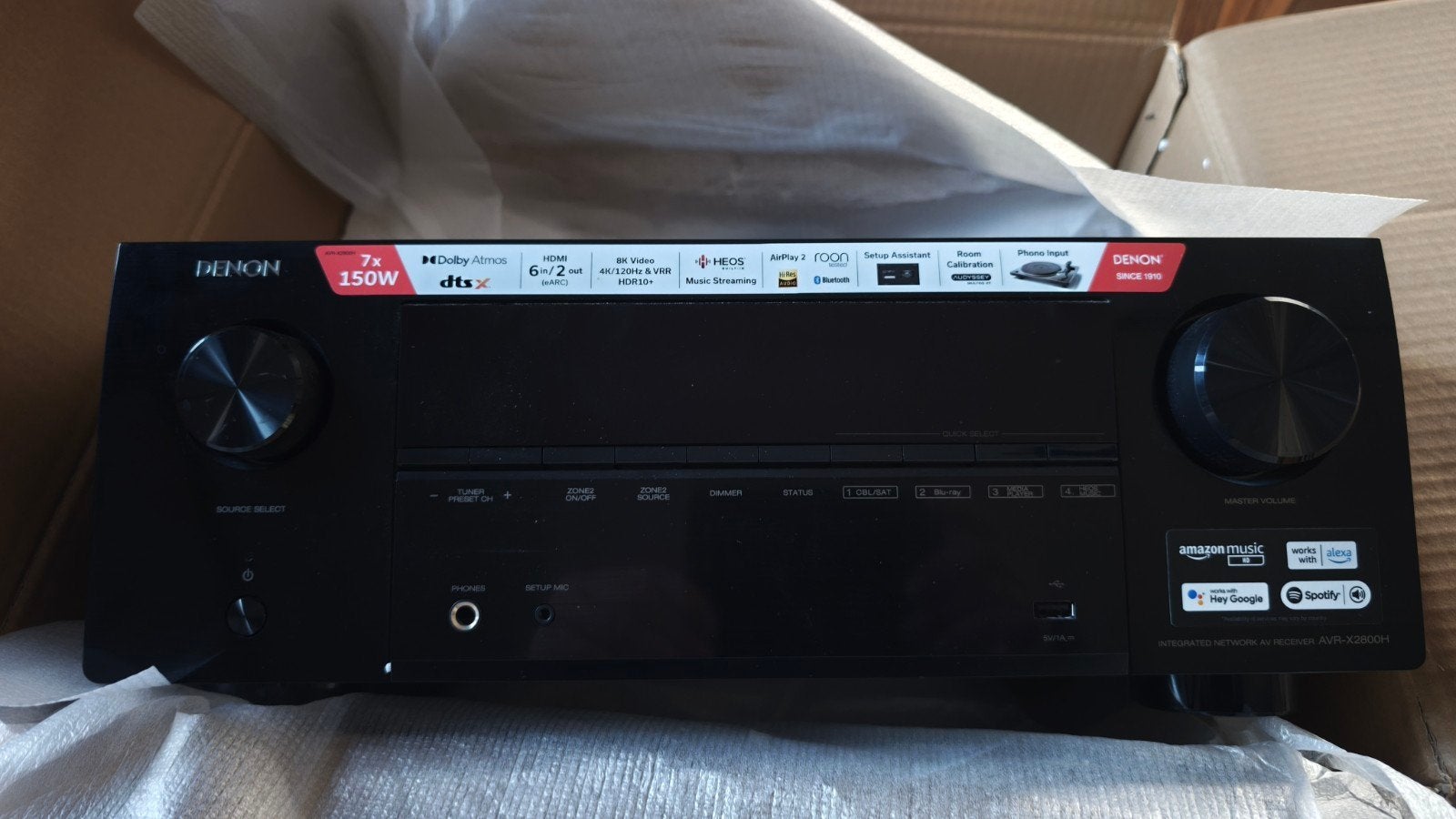 Denon AVR X 2800H, Audio, Tv en Foto, Denon, Ophalen of Verzenden, Zo goed als nieuw, 120 watt of meer