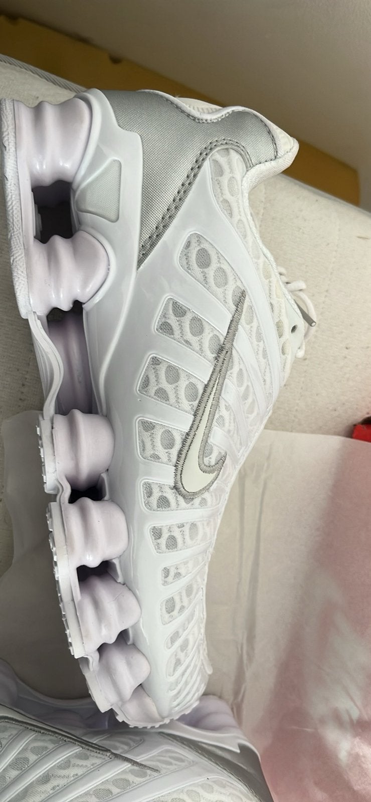 Nike shox maat 42, Ophalen, Zo goed als nieuw, Wit, Sportschoenen