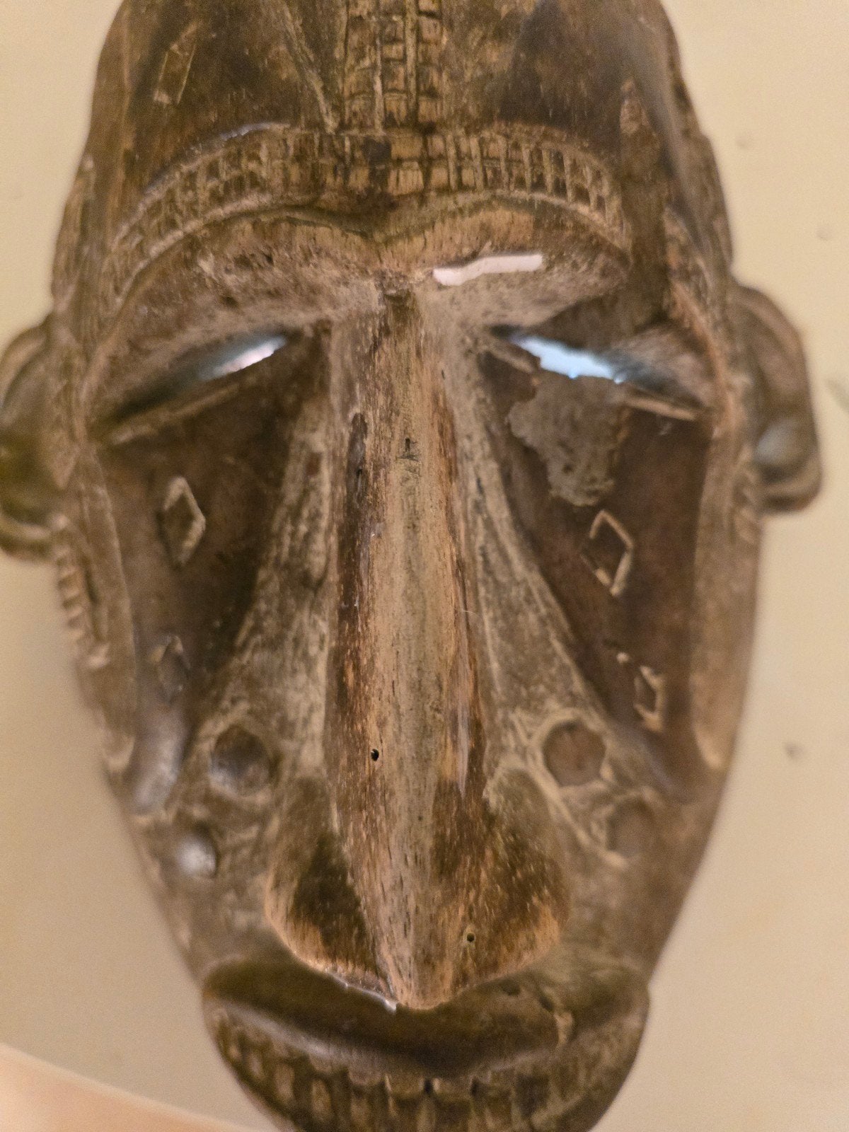 masque ancien africain Congo, Antiquités & Art, Fait main, Afrique, Enlèvement ou Envoi, Brun