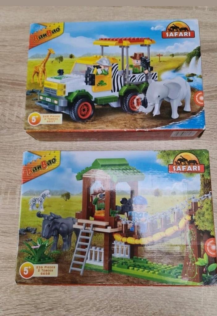 Banbao lego : Safari jeep en Hangbrug, Kinderen en Baby's, Ophalen of Verzenden