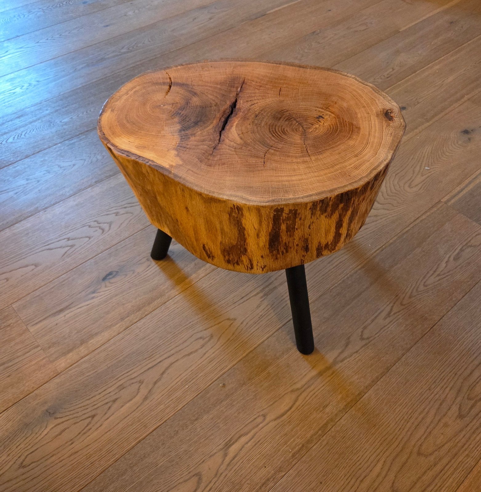 Table d'appoint en chêne massif, Maison & Meubles, Neuf, Enlèvement ou Envoi, Moins de 55 cm, Bois