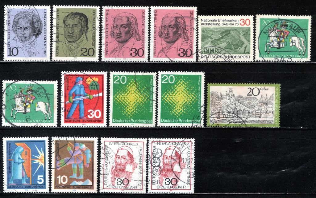 DUITSLAND Lot 1970 gestempeld, Verzenden, BRD, Gestempeld