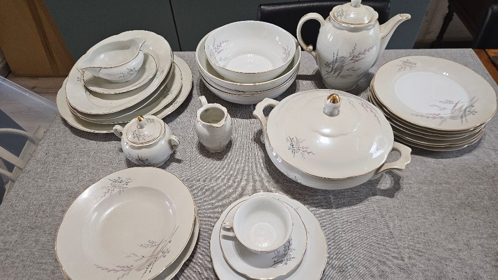 Servies - porcelaine de Baudour, Antiquités & Art, Antiquités | Services (vaisselle) complet, Enlèvement