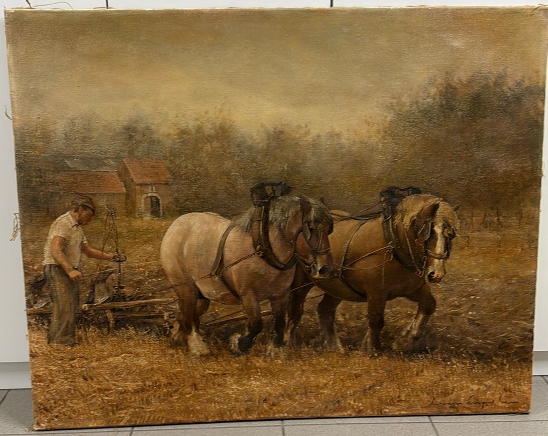 Schilderij Leon Engelen, Antiek en Kunst, Ophalen, Olieverf