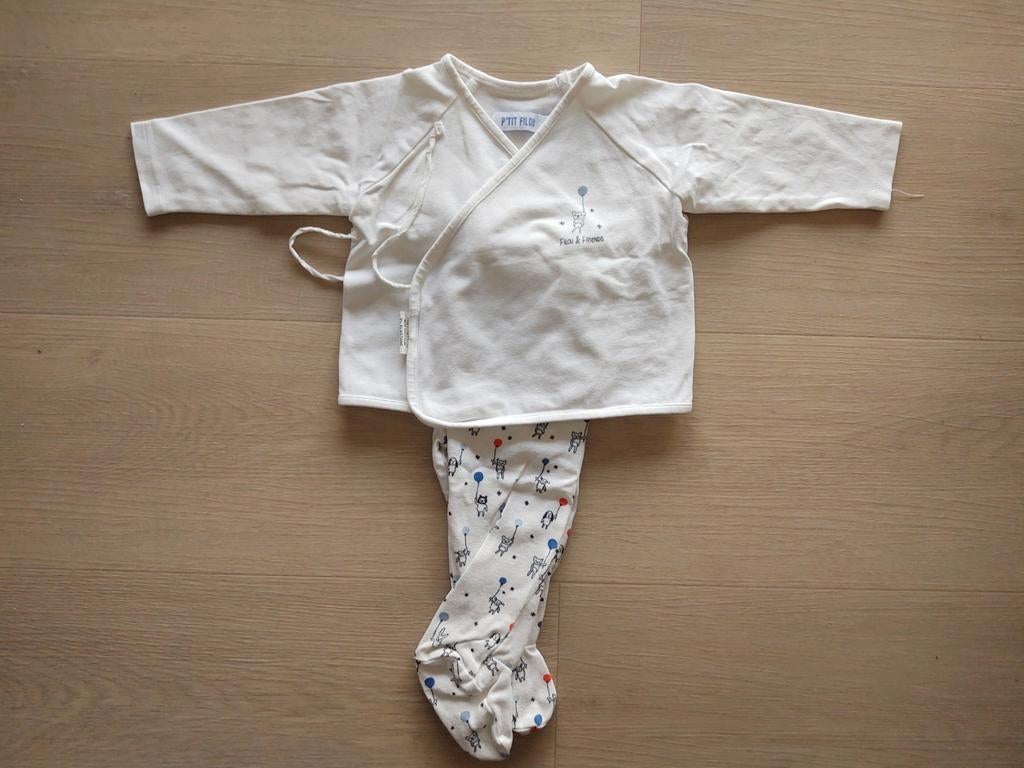 Overslag pulletje en broek (setje) - Petit filou - m 62, Kinderen en Baby's, Babykleding | Maat 62, Ophalen of Verzenden, Petit Filou