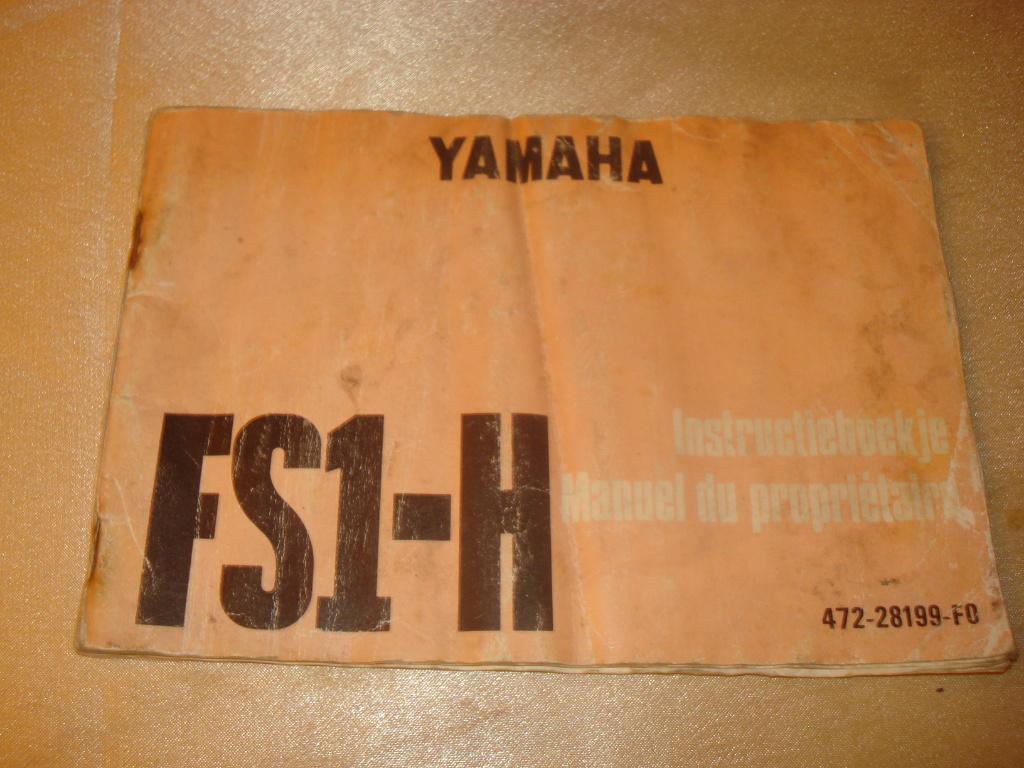 YAMAHA FS1-H Ancien Manuel du Propriétaire, Motoren, Handleidingen en Instructieboekjes, Ophalen of Verzenden, Yamaha