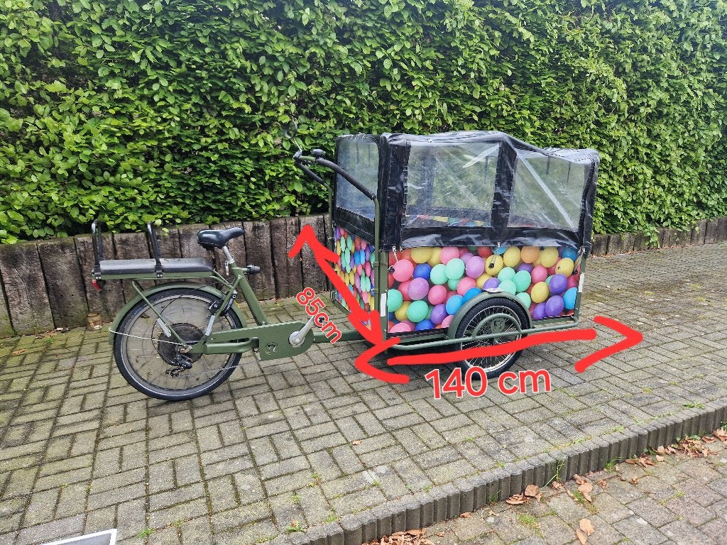 Backfiets 8 10 kinderen, Fietsen en Brommers, Ophalen, 4 kinderen of meer, Gebruikt, Elektrisch