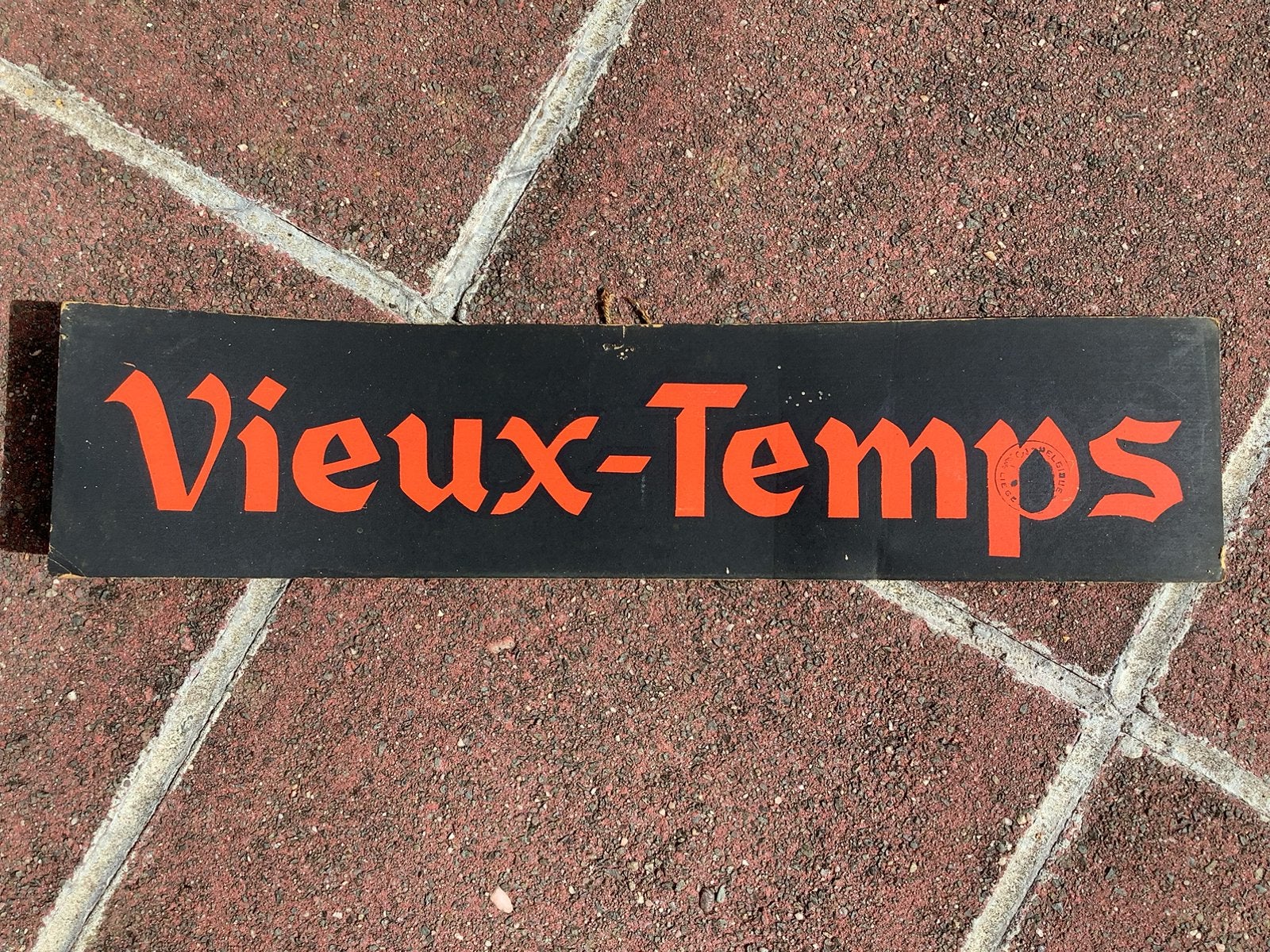Ancienne plaque bière Vieux-Temps, Enlèvement ou Envoi, Comme neuf