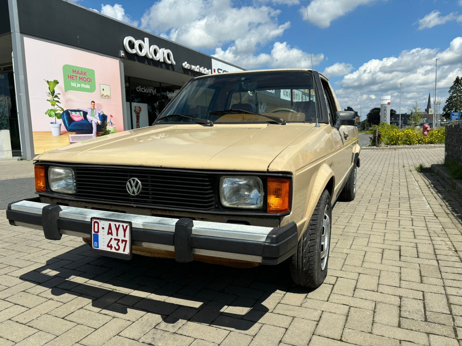 vw rabbit pick up, Auto's, Voorwielaandrijving, Beige, Caddy Combi, Beige