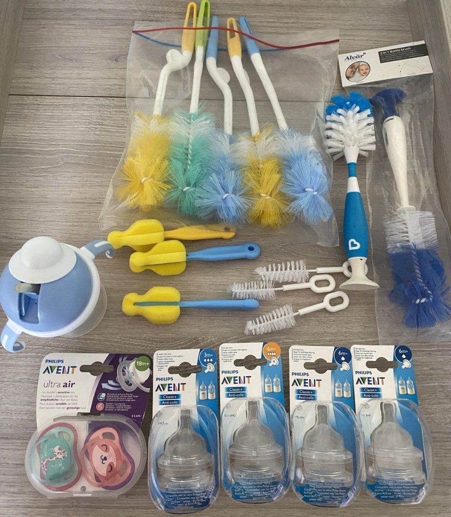 Philips Avent Spenen (Sealed!) + Drinkfles & 13x Borstels, Enfants & Bébés, Aliments pour bébé & Accessoires, Neuf, Tétine, Philips Avent