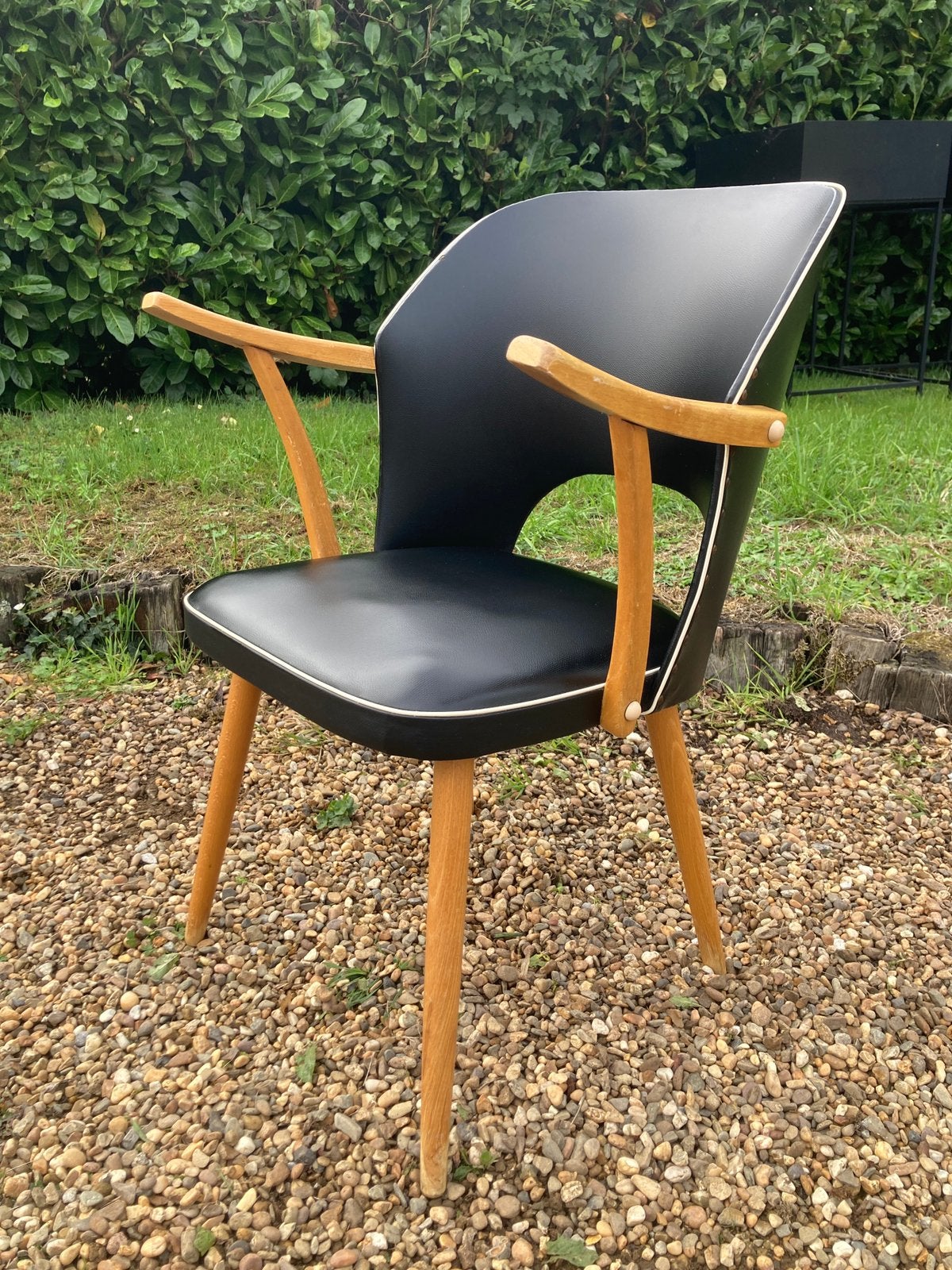 Fauteuil Rockabilly design 50-70’s vintage, Maison & Meubles, Enlèvement, Utilisé, Noir