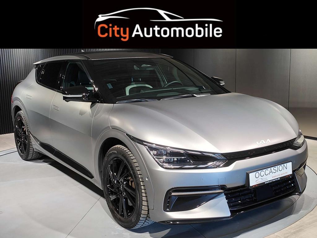 Kia Ev6 77.4 KWH 4WD GT-LINE CAMERE 360 CARPLAY GPS, Auto's, Kia, Automaat, Stof, Gebruikt, Zwart