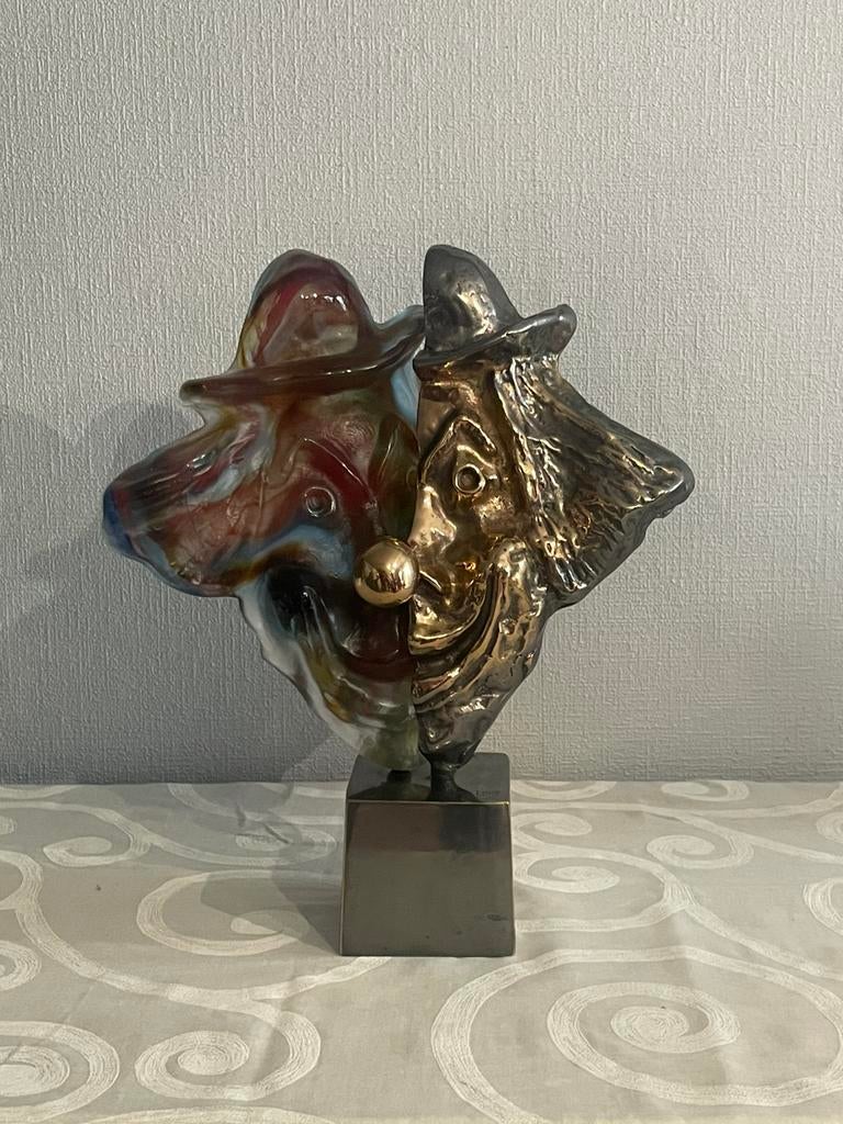 Kunstwerk “Le Clown” van de artiest Yves Lohé, Antiek en Kunst, Antiek | Brons en Koper, Brons, Ophalen
