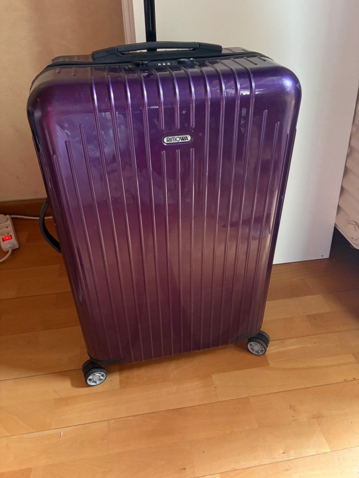 Rimowa Salsa Air Cabin Koffer – Paars Polycarbonaat, Ophalen, Overige materialen, Gebruikt, 50 tot 60 cm