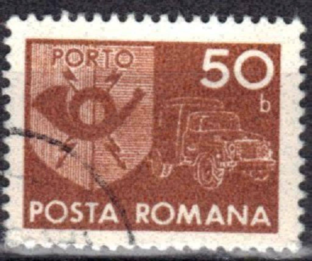 Roemenie 1974 - Yvert 137bTX - Postsymbolen (ST), Verzenden, Gestempeld