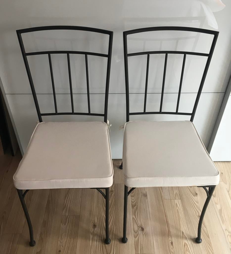 Tuinstoel stoel staal smeedijzer - NIEUW, Huis en Inrichting, Stoelen, Nieuw, Metaal, Zwart, Ophalen