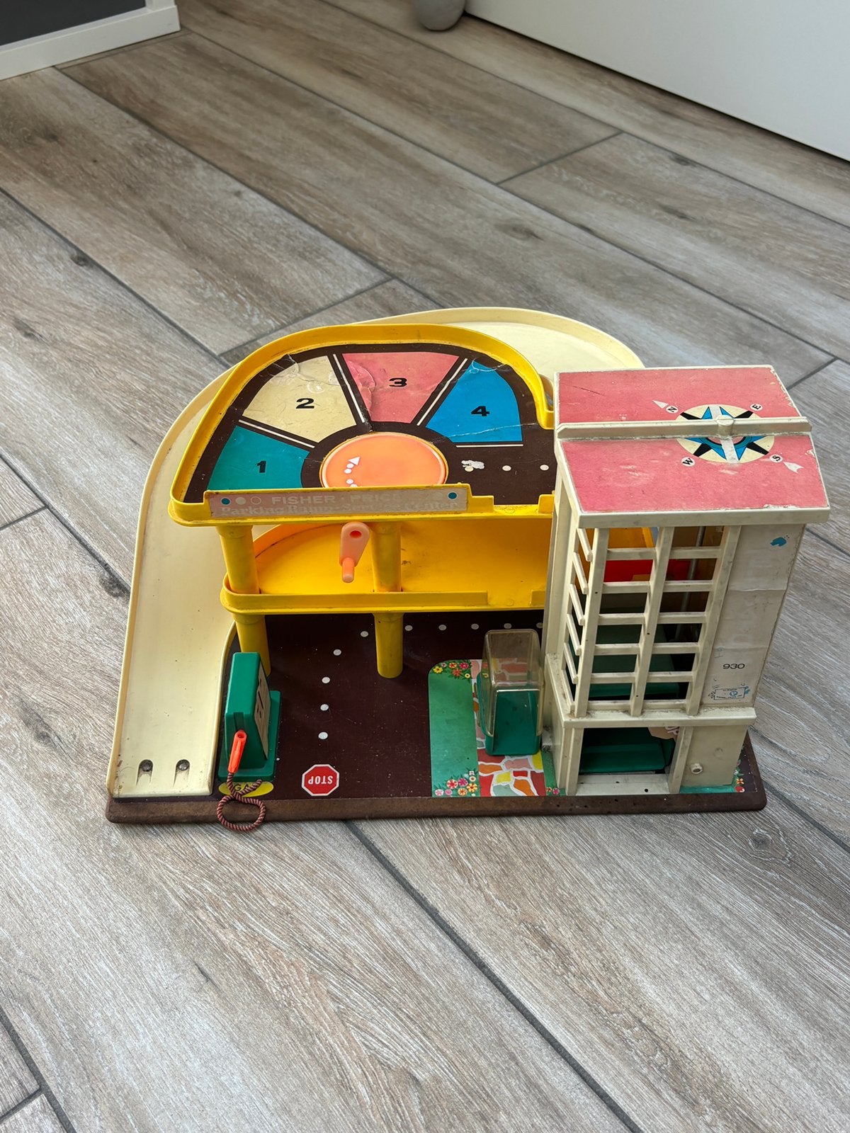 ancien garage jouet vintage de la marque Fisher-Price,, Enlèvement ou Envoi, Utilisé