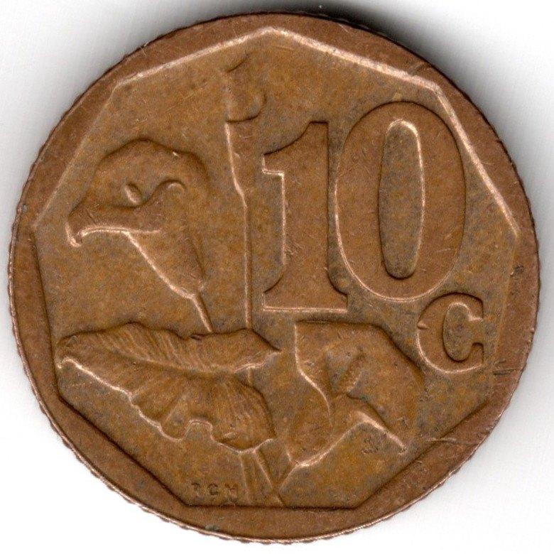 Afrique du Sud : 10 Cent 2008 KM #441 Ref 15916, Timbres & Monnaies, Monnaies | Afrique, Enlèvement ou Envoi, Afrique du Sud, Monnaie en vrac