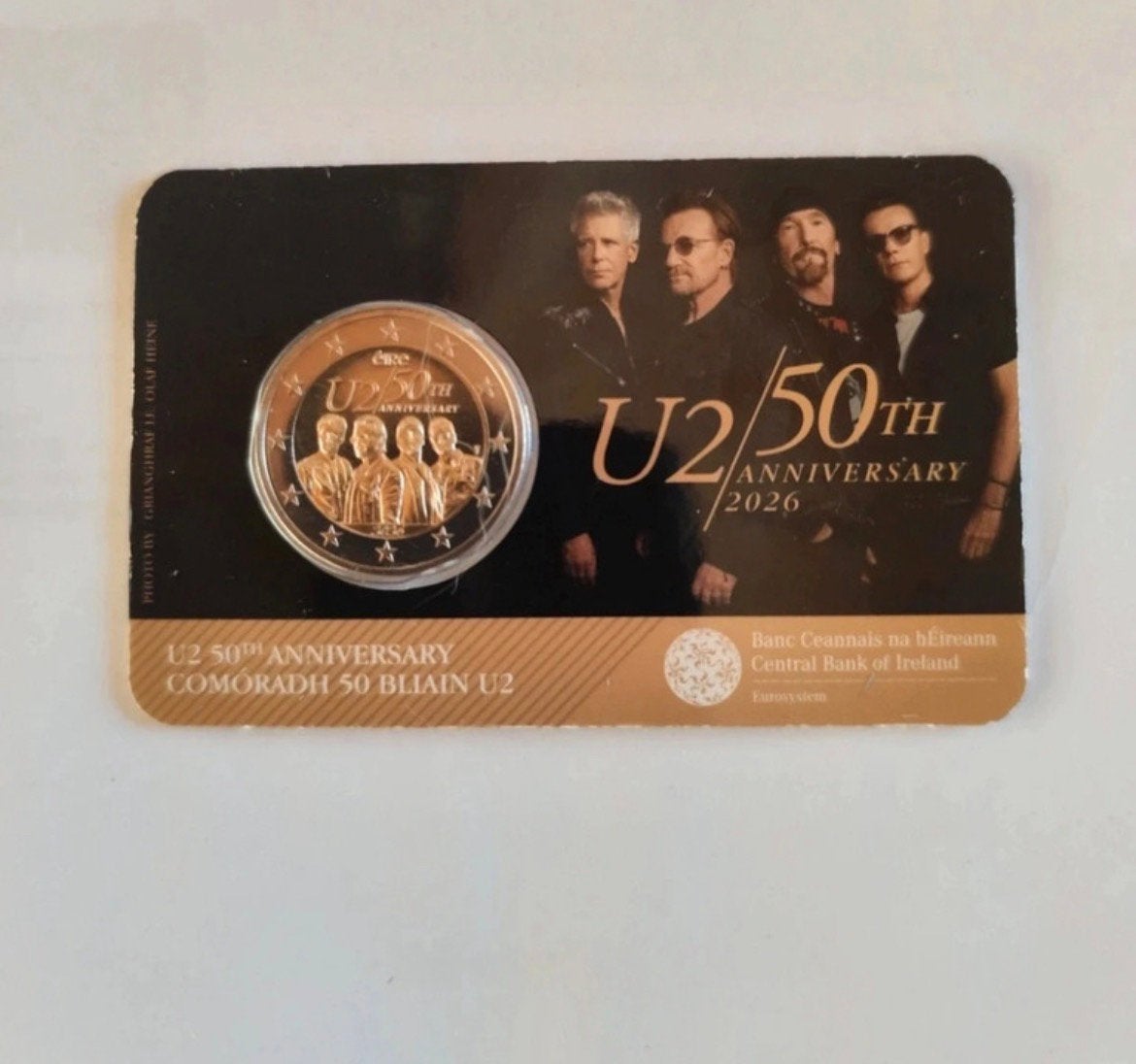 Coincard de 2 Euro Ireland 2026 - 50eme anniversaire U2, Timbres & Monnaies, Envoi, Irlande, 2 euros