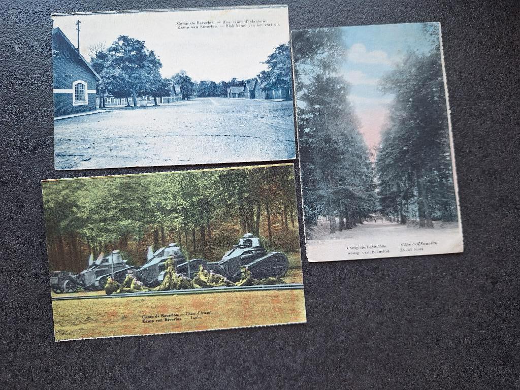 3 CPAs Beverloo, Ophalen, 1920 tot 1940, Limburg