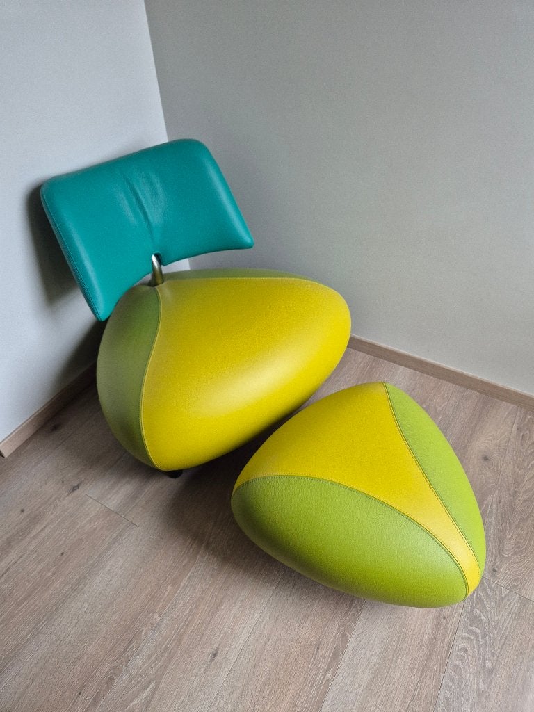 Leolux Pallone Pa 'Andy' avec pouf, Enlèvement, Neuf, Une personne, Cuir