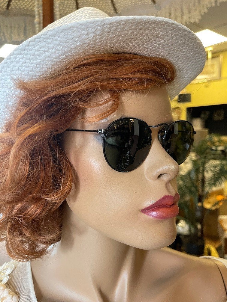 Vintage B&L Ray-Ban zonnebril Round Black edition W0608 R05, Enlèvement ou Envoi, Utilisé, Ray-Ban, Lunettes de soleil