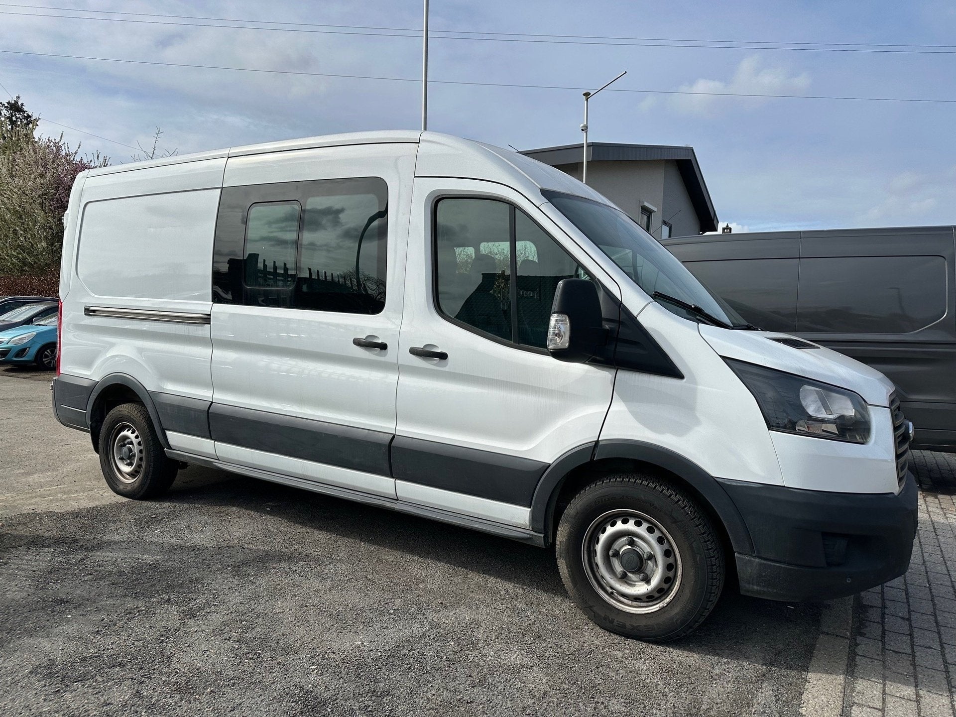 Ford Transit 2.0 TDCi L2H2 6 Zit Navi Leder Airco Camera Pdc, Autos, Cuir, Achat, Entreprise, Boîte manuelle