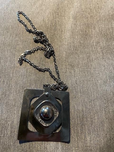halsketting, Handtassen en Accessoires, Kettingen, Gebruikt, Ophalen of Verzenden, Zilver, Overige materialen