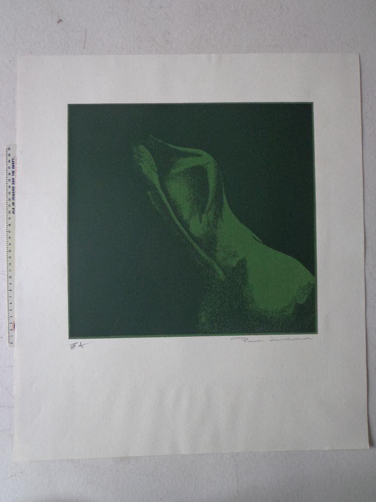 Litho "Vrouwelijk naakt in olijfgroen" van Paul Verbeeck, Antiek en Kunst, Kunst | Litho's en Zeefdrukken, Ophalen of Verzenden
