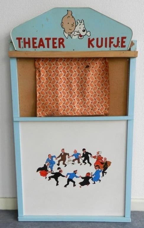 Marionettentheater TINTIN KUIFJE 1960 COLLECTOR, Ophalen, Kuifje, Gebruikt, Boek of Spel