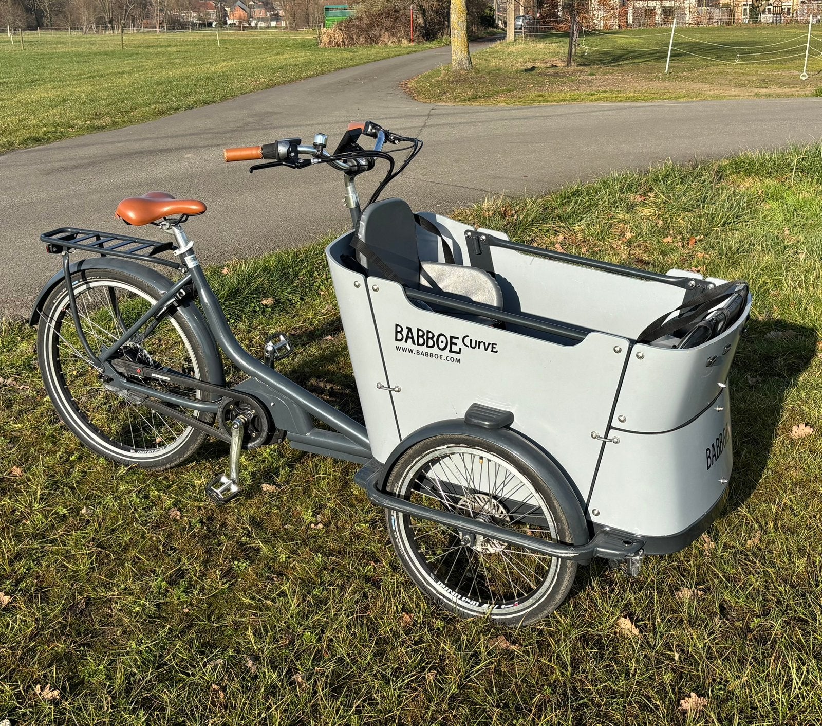 Babboe Curve Elektrische Bakfiets, Vélos & Vélomoteurs, Vélos | Vélos avec bac, Comme neuf, 4 enfants ou plus, Électrique, Frein à disque
