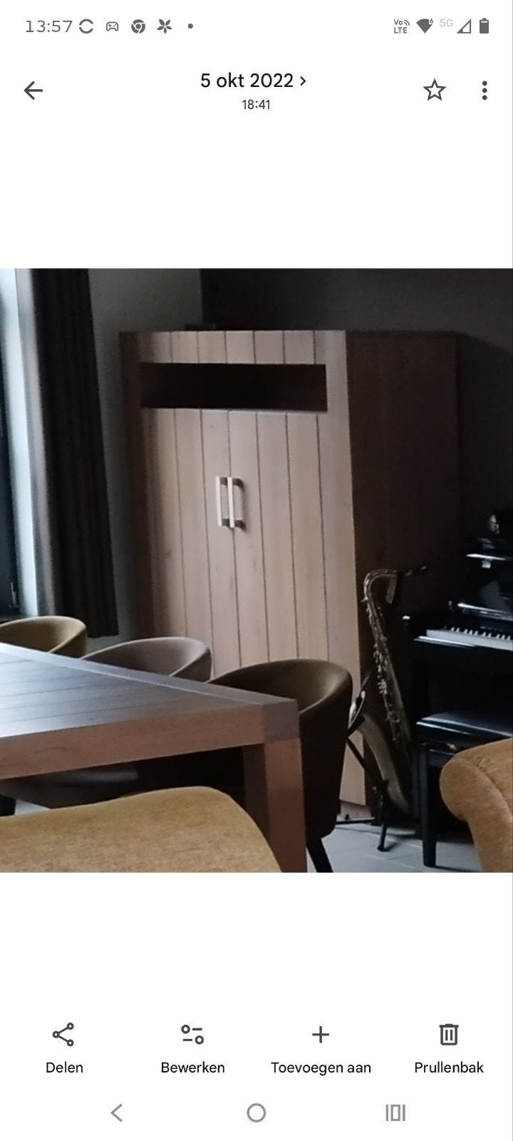 armoire en chêne, Enlèvement