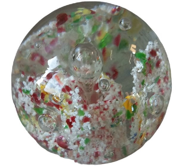 ancien presse-papier multicolore., Antiquités & Art, Antiquités | Verre & Cristal, Enlèvement ou Envoi