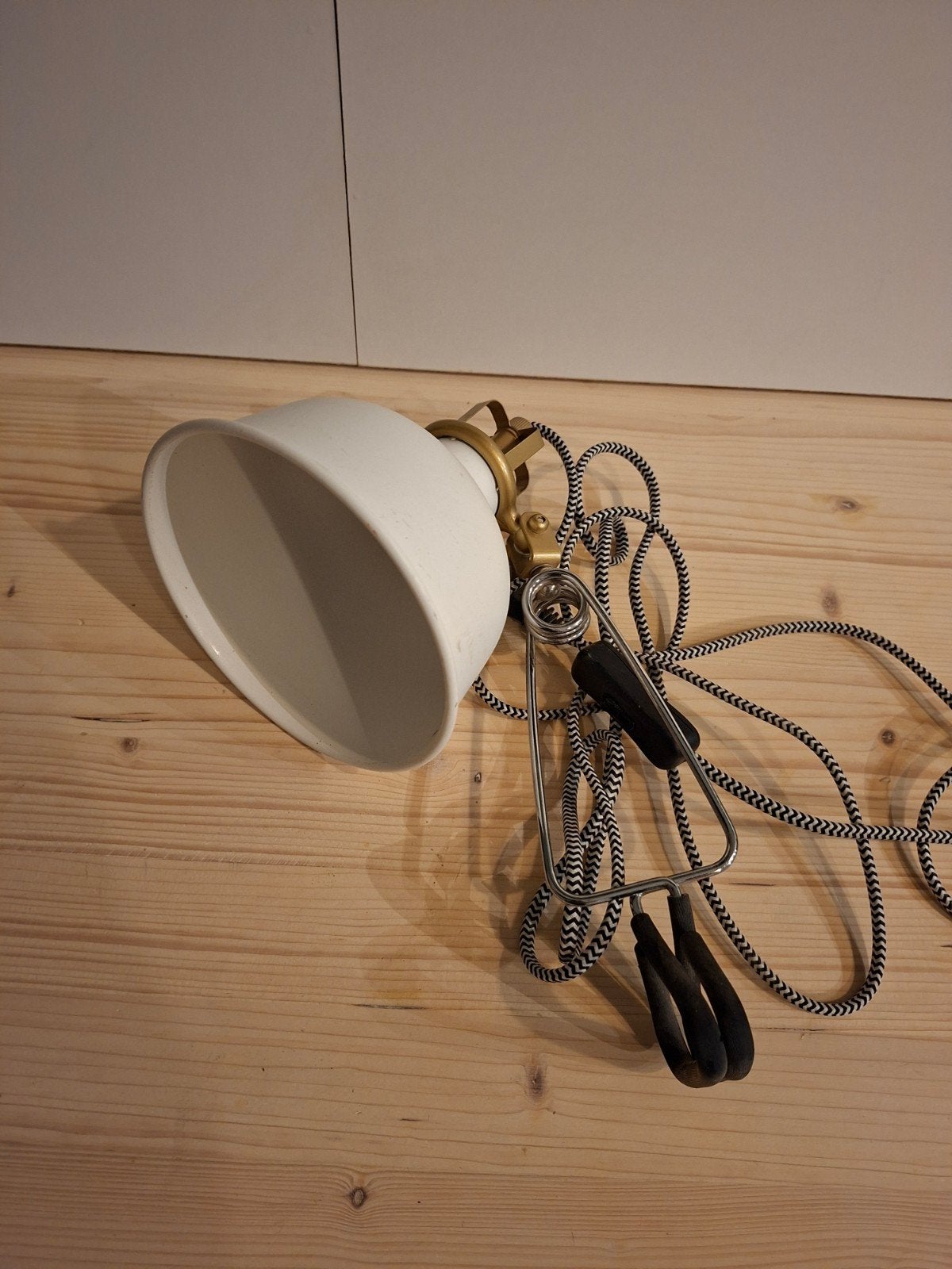 leeslamp met knijper IKEA RANARP retro look, Réglable, Comme neuf, Enlèvement, E14 (petit)