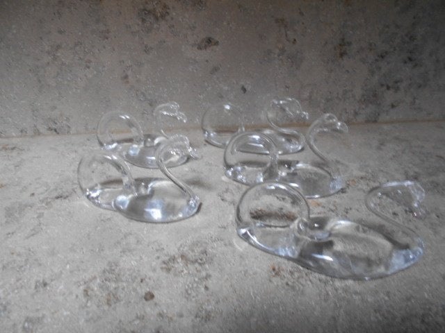 5 cygnes en verre, porte-serviettes, Enlèvement ou Envoi