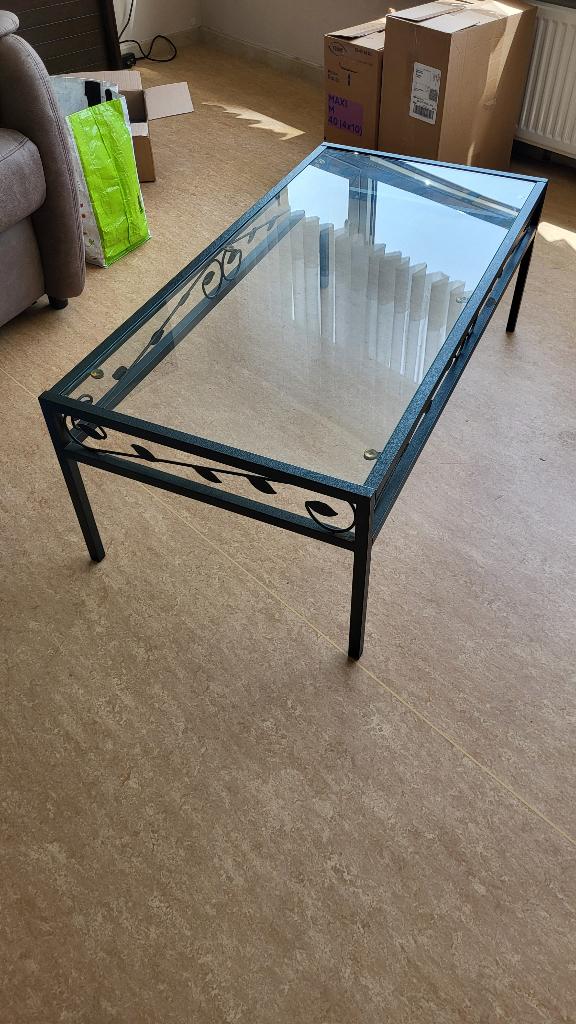 GRATIS Salontafel, Huis en Inrichting, Tafels | Salontafels, Ophalen, Gebruikt, Metaal, Minder dan 50 cm