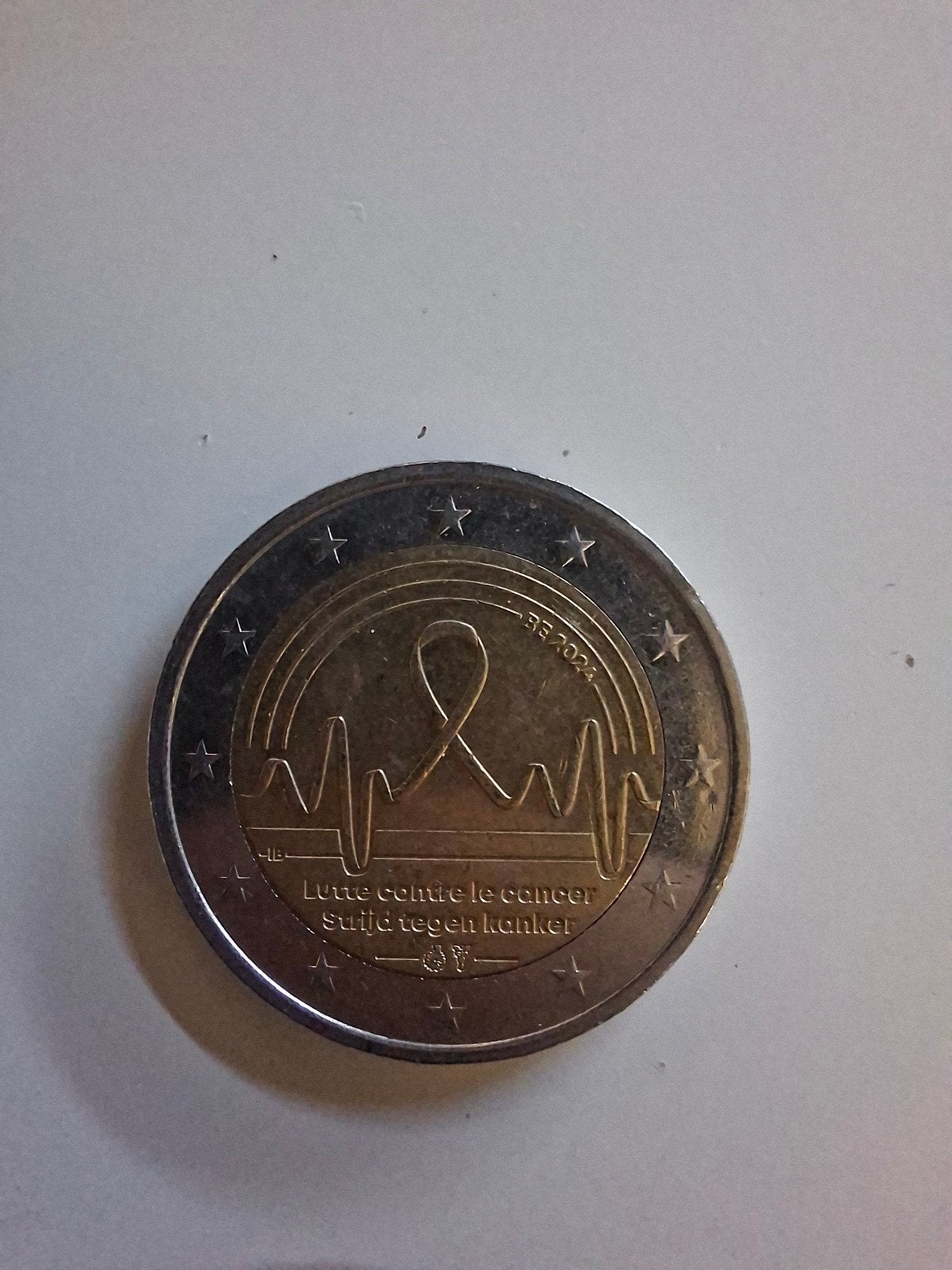 Pièce de 2 euros - La lutte contre le cancer en Belgique, Enlèvement ou Envoi, Belgique, 2 euros, Monnaie en vrac