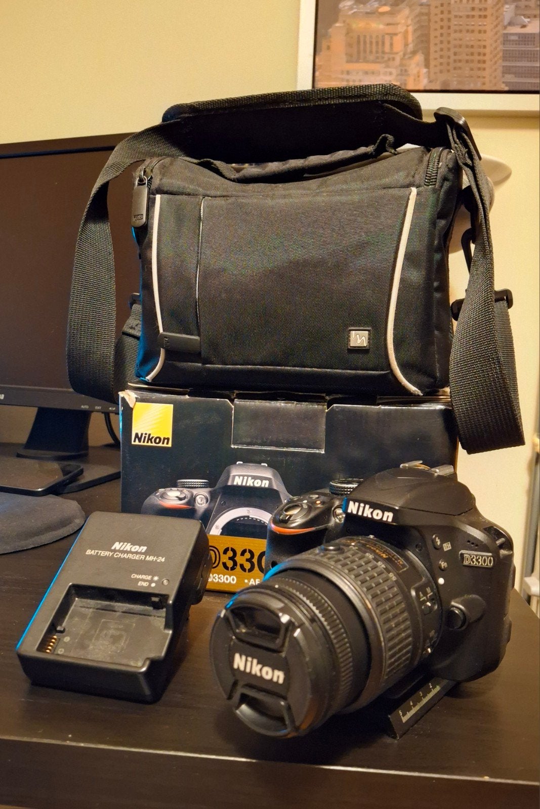 Nikon D3300 + handheld stabilisator, Audio, Tv en Foto, Fotocamera's Digitaal, Ophalen, Nikon