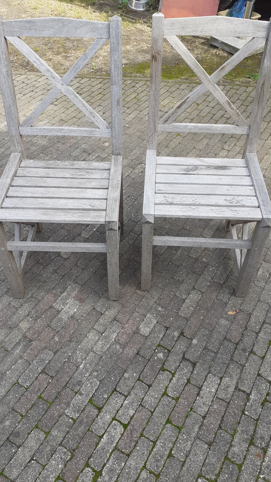 2 stoelen in teak, Ophalen