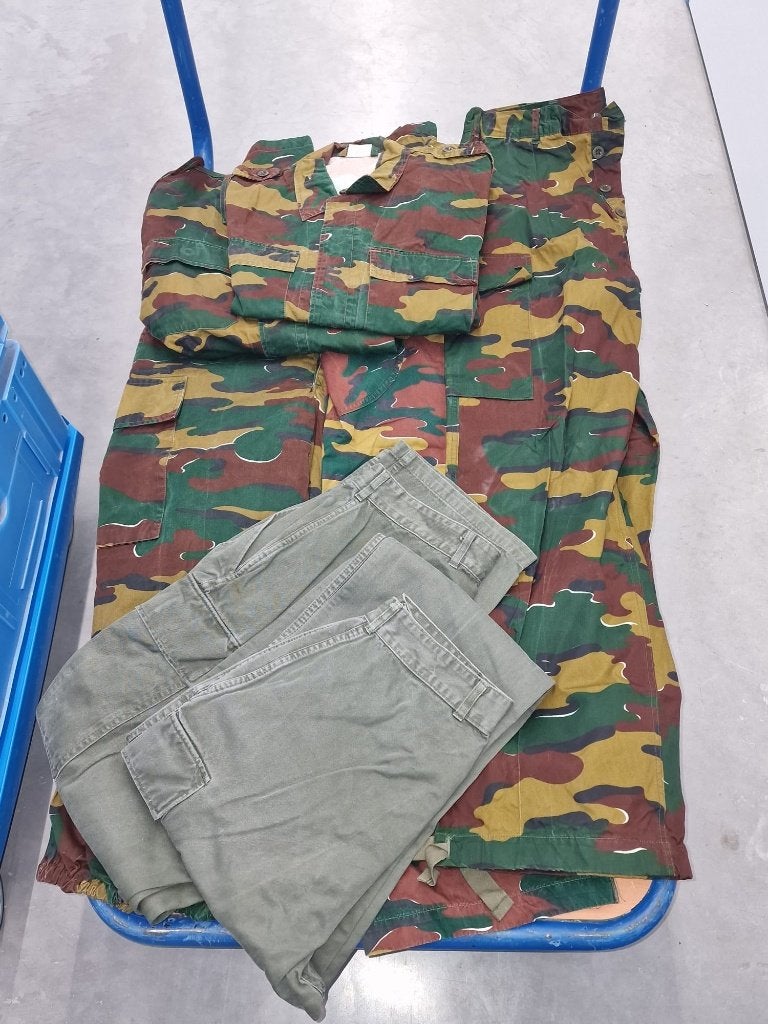 Lot Belgische vintage Camo, Ophalen of Verzenden, Landmacht, Kleding of Schoenen