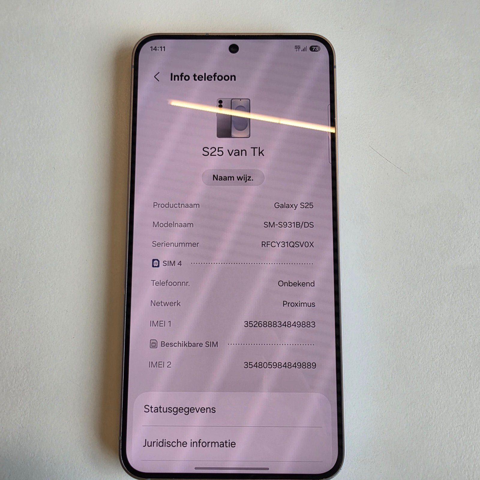Samsung S25 128GB, Ophalen, Overige modellen, Zo goed als nieuw, Android OS