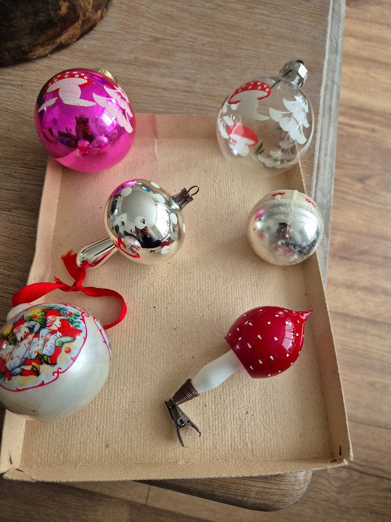 Vintage kerstballen, Verzenden, Gebruikt