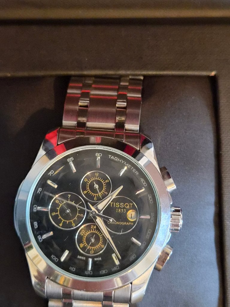 Tissot Couturier automatisch herenhorloge., Montre-bracelet, Autres marques, Enlèvement ou Envoi, Acier