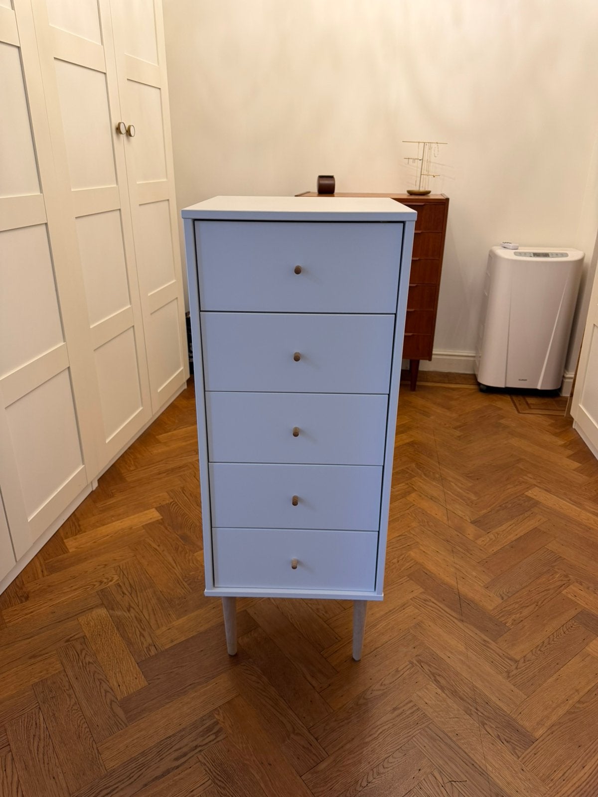 Witte ladekast, Huis en Inrichting, Minder dan 50 cm, 5 laden of meer, 100 tot 150 cm, Ophalen of Verzenden