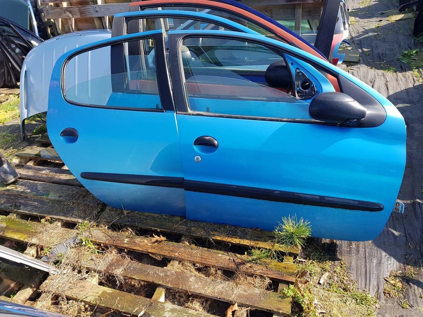 Peugeot 206 portieren rechtsvoor en rechtsachter bj 98 tot 2, -, Utilisé, Porte, -
