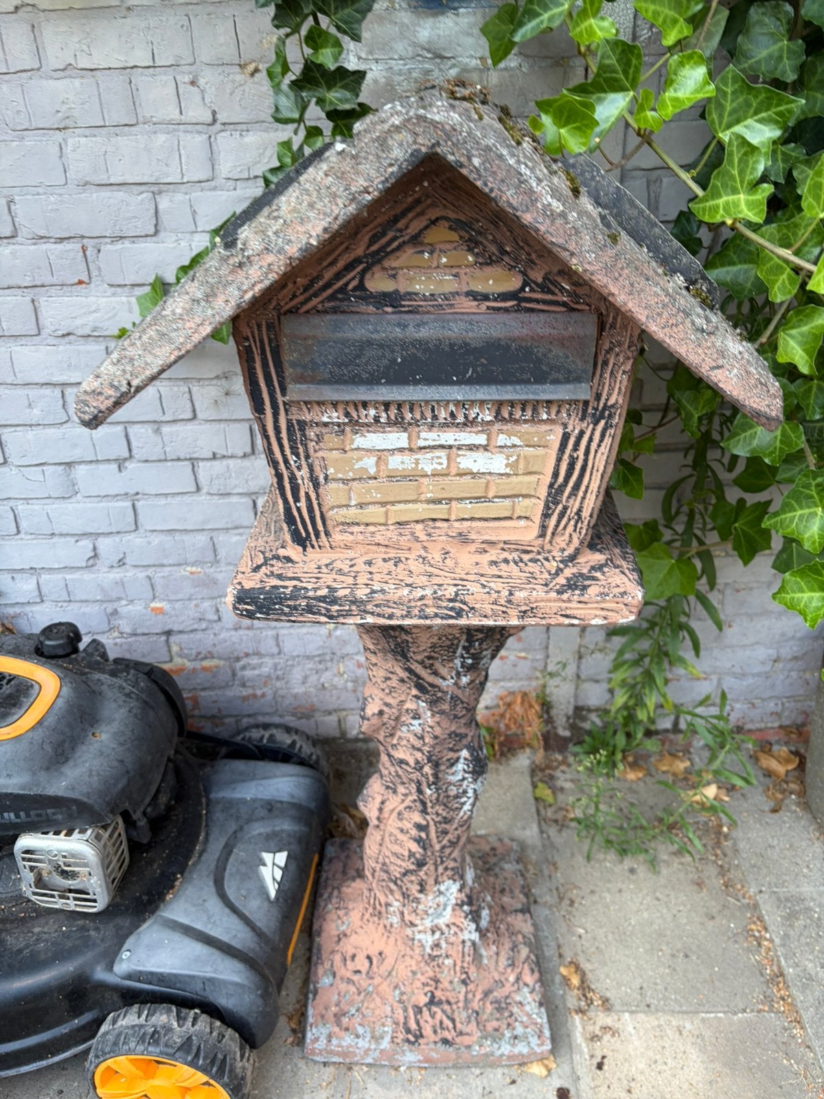 mooie brievenbus, Tuin en Terras, Brievenbussen, Ophalen, Gebruikt, Hardsteen, Staande brievenbus