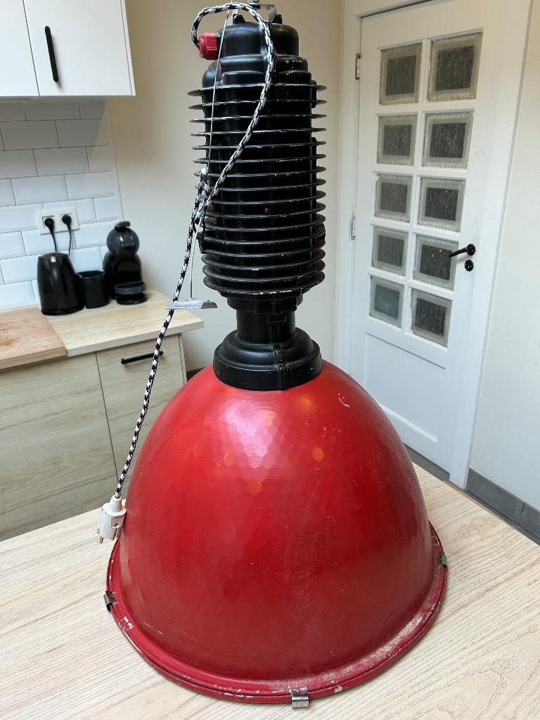 Industriële Zumtobel hanglamp, Ophalen, Gebruikt, Vintage, Glas
