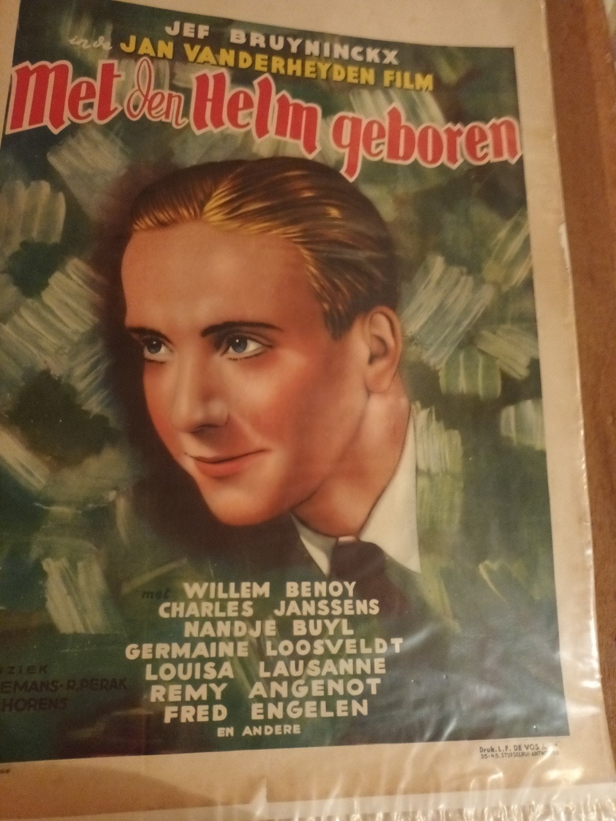 Filmposter Met de helm geboren, Verzamelen, Posters, Verzenden, A1 t/m A3, Film en Tv, Rechthoekig Staand