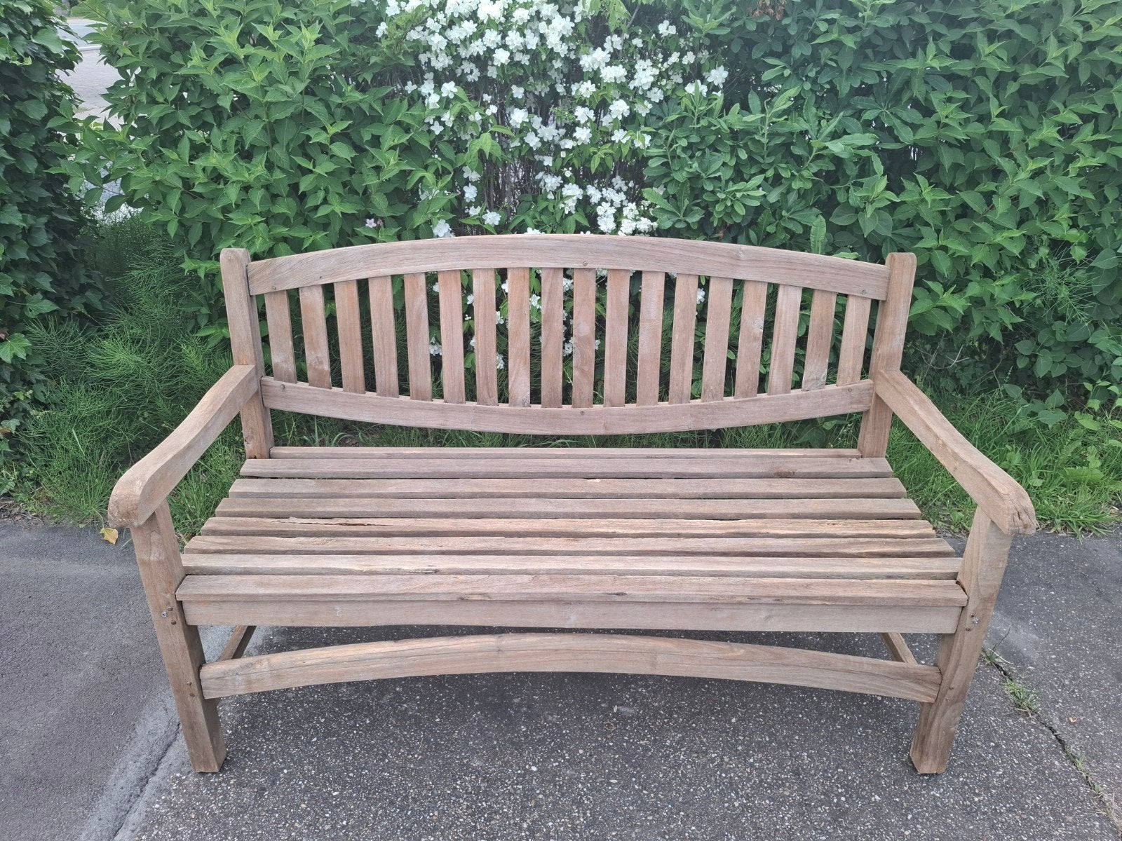 Tuinbank teak 150 cm, Tuin en Terras, Tuinbanken, Ophalen, Gebruikt, Teakhout