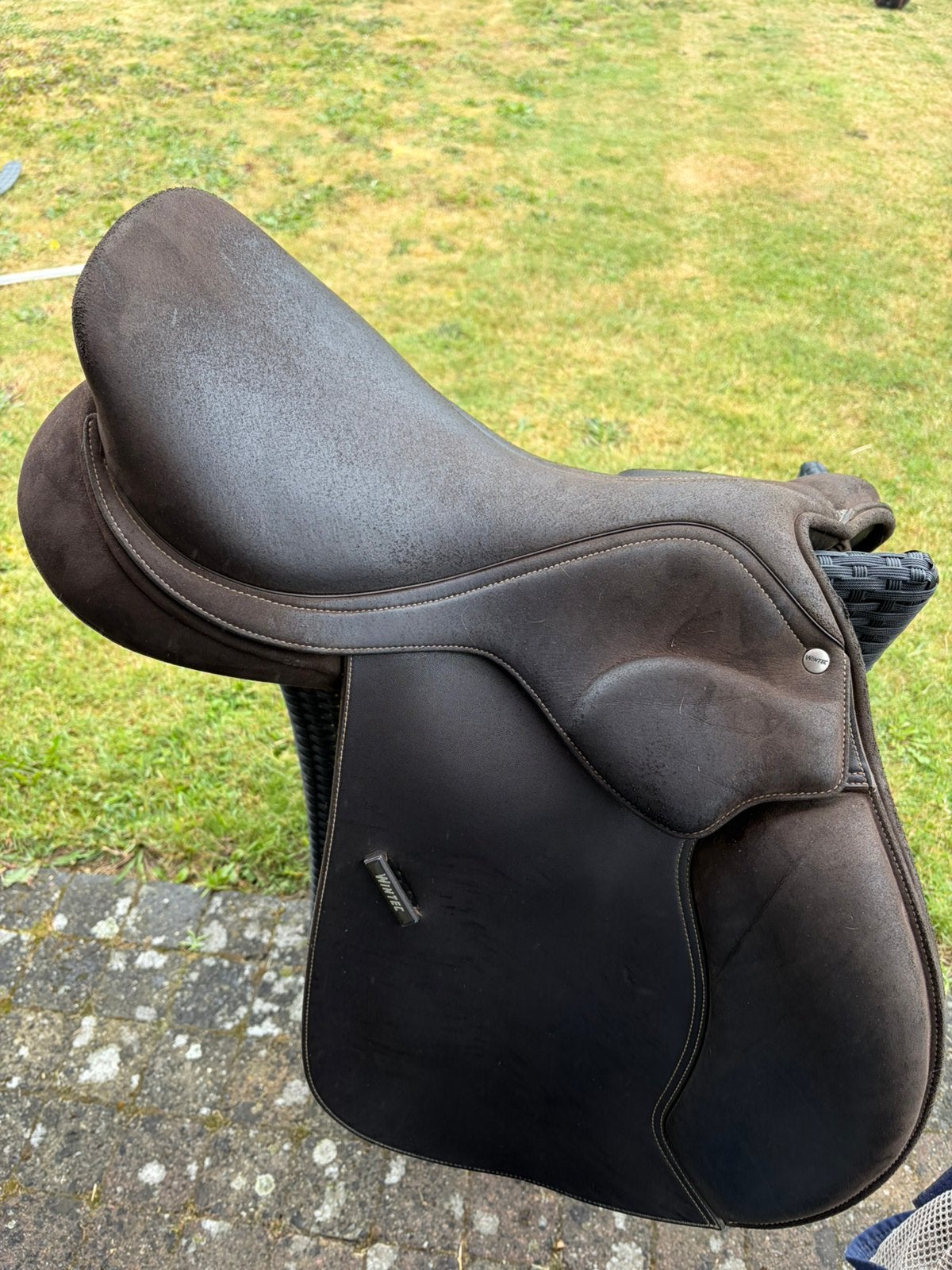 Bruin wintec pro springzadel, Dieren en Toebehoren, Ophalen, L (17.5 inch), Gebruikt, Zachte zit